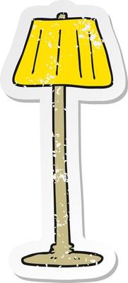 retro distressed sticker of a cartoon lamp