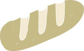 flat color illustration of a cartoon loaf of bread vector