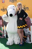 LOS ANGELES, NOV 1 - Meghan Trainor, Snoopy at the The Peanuts Movie Los Angeles Premiere at the Village Theater on November 1, 2015 in Westwood, CA photo