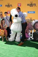 LOS ANGELES, NOV 1 - Christopher Gorham, family, friend at the The Peanuts Movie Los Angeles Premiere at the Village Theater on November 1, 2015 in Westwood, CA photo