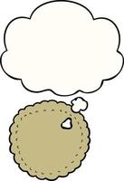 cartoon biscuit and thought bubble vector