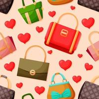 Fashion Bags Seamless Background vector