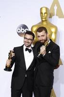 LOS ANGELES, FEB 28 - Jimmy Napes, Sam Smith at the 88th Annual Academy Awards, Press Room at the Dolby Theater on February 28, 2016 in Los Angeles, CA photo