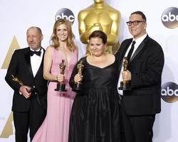 LOS ANGELES, FEB 28 - Steve Golin, Blye Pagon Faust, Nicole Rocklin, Michael Sugar at the 88th Annual Academy Awards, Press Room at the Dolby Theater on February 28, 2016 in Los Angeles, CA photo