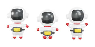 Representación 3D de astronauta aislado en el fondo png