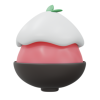 bingsu roze dressing 3d render png