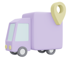 icône de livraison par camion expédition affaires rendu 3d png