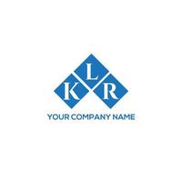 KLR letter logo design on WHITE background. KLR creative initials letter logo concept. KLR letter design. vector
