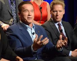 LOS ANGELES, DEC 9 - Arnold Schwarzenegger, Patrick Schwarzenegger at the The New Celebrity Apprentice Cast Q and A at Universal Studios on December 9, 2016 in Los Angeles, CA photo