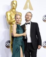 LOS ANGELES, FEB 28 - Rachel McAdams, Emmanuel Lubezki at the 88th Annual Academy Awards, Press Room at the Dolby Theater on February 28, 2016 in Los Angeles, CA photo