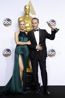 LOS ANGELES, FEB 28 - Rachel McAdams, Emmanuel Lubezki at the 88th Annual Academy Awards, Press Room at the Dolby Theater on February 28, 2016 in Los Angeles, CA photo