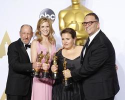 LOS ANGELES, FEB 28 - Steve Golin, Blye Pagon Faust, Nicole Rocklin, Michael Sugar at the 88th Annual Academy Awards, Press Room at the Dolby Theater on February 28, 2016 in Los Angeles, CA photo