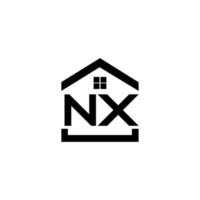 Concepto de logotipo de letra de iniciales creativas nx. nx letter design.nx letter logo design sobre fondo blanco. Concepto de logotipo de letra de iniciales creativas nx. diseño de letra nx. vector