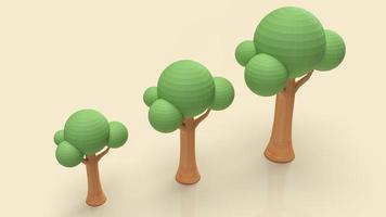 The tree on clear background for ecology or abstract concept 3d rendering photo