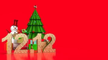 The gold number 12.12  and snowman for sale promotion concept 3d rendering photo