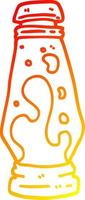 warm gradient line drawing cartoon lava lamp vector