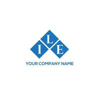 ILE letter logo design on WHITE background. ILE creative initials letter logo concept. ILE letter design. vector