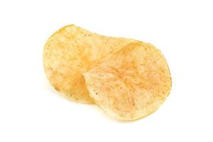 potato chips isolated on white background photo