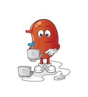 kidney mascot vector