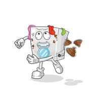 washing machine cartoon mascot vector