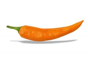 Orange chili pepper isolated on white background ,include clipping path photo