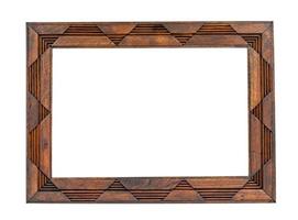 Wooden frame isolated on white background ,include path photo