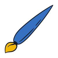 paint brush icon element with hand drawn style vector