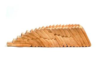 Sliced bread isolated on white background photo