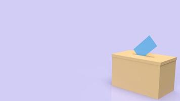 la casilla de votación para la representación 3d del concepto electoral foto