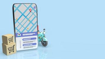 The mobile application  for delivery  business concept 3d rendering photo