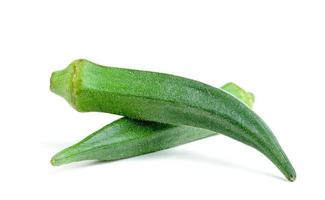 okra isolated on white background photo