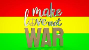 The  make love not war word for background concept 3d rendering photo