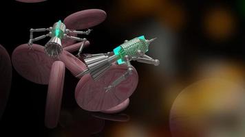 The nano robotic for medical and sci background content 3d rendering photo