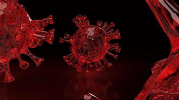 The  red corona virus for medical concept 3d rendering photo