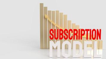 The  subscription model word for business content 3d rendering photo