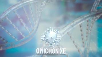 The virus omicron xe for outbreaks or medical concept 3d rendering photo