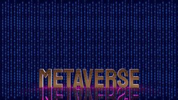 metaverse text in digital  background for technology concept 3d rendering photo