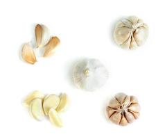 garlic isolated on white background photo