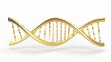 The gold dna on white background  for sci or education concept 3d rendering photo