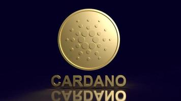 The cardano or ada coins for crypto currency or technology concept 3d rendering photo