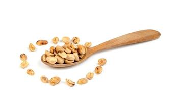 roasted peanuts isolated on white background photo