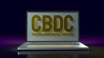 cddc or central bank digital currency gold text on notebook  for business concept 3d rendering photo