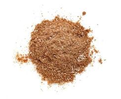 Cocoa powder with sugar isolated on white background photo