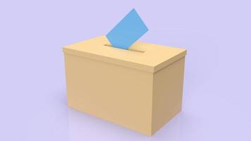 la casilla de votación para la representación 3d del concepto electoral foto