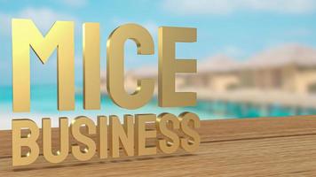 The word MICE is the event management business 3d rendering photo
