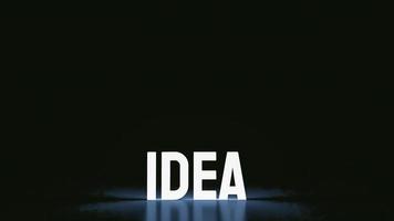 idea text glow in the dark for creative concept 3d rendering photo