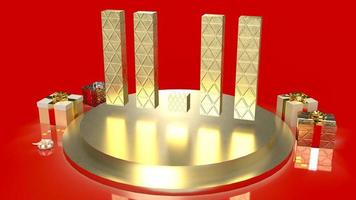 The gold number 11.11 on geometry podium shape for display product and gift box for sale promotion concept 3d rendering photo