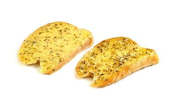 Garlic Bread with Cheese isolated on white background photo