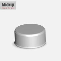 Gray metallic round tin can with pull tab. Hi-angle view. Photorealistic packaging mockup template. Contains an accurate mesh to wrap your artwork with the correct envelope distortionLow-profile matte photo