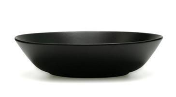 black bowl isolated on white background ,include clipping, path photo